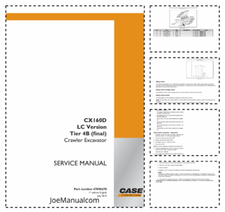 CASE CX160D LC Version Tier 4B Crawler Excavator Service Manual