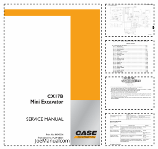 CASE CX17B Mini Excavator Service Manual 84345206