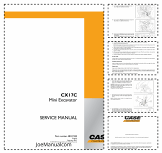 CASE CX17C Canopy Tier 4A Mini Excavator Service Manual 48127425