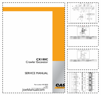 CASE CX180C LC Tier 3 Crawler Excavator Service Manual 48139070