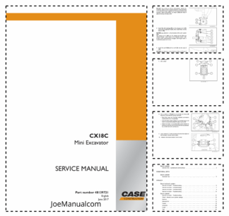 CASE CX18C Mini Excavator Service Manual 48139721