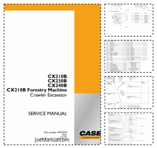 CASE CX210B CX230B CX240B Excavator CX210B Forestry Machine Service Manual