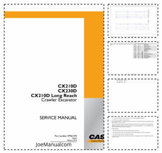 CASE CX210D CX230D CX210D Long Reach Crawler Excavator Service Manual EU Market