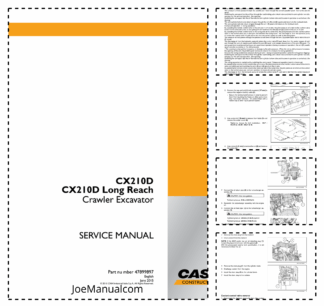 CASE CX210D Long Reach Crawler Excavator Service Manual 47899797 MEA Market