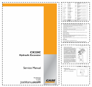CASE CX220C Excavator Service Manual 71114551