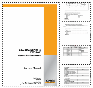CASE CX220C Series 2 CX240C Excavator Service Manual 48024959