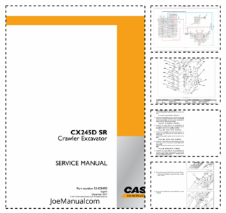 CASE CX245D SR Crawler Excavator Service Manual EU Market