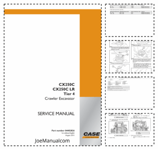 CASE CX250C CX250C LR Tier 4 Crawler Excavator Service Manual 84402826