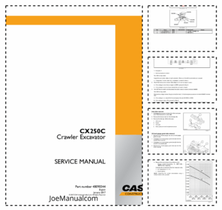 CASE CX250C Crawler Excavator Service Manual 48090344 Turkish Market