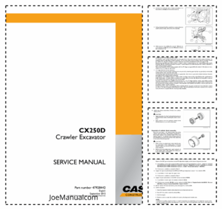 CASE CX250D Crawler Excavator Service Manual 47928442 EU Market