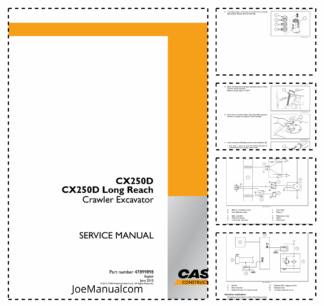 CASE CX250D Long Reach Crawler Excavator Service Manual 47899898 MEA Market