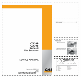 CASE CX26B CX30B Series 2 Mini Excavator Service Manual 84563194B