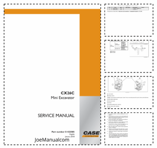 CASE CX26C Mini Excavator Service Manual 5142258S