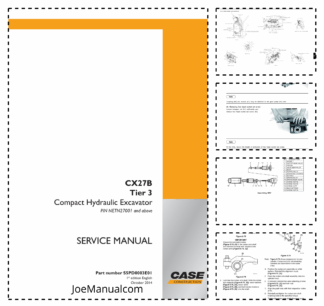 CASE CX27B Tier 3 Crawler Excavator Service Manual PIN NETN27001 and Above