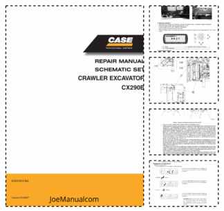 CASE CX290B Crawler Excavator Repair Manual 87637610NA
