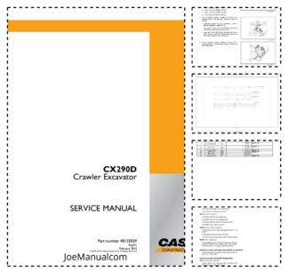CASE CX290D Crawler Excavator Service Manual 48155069 EU Market