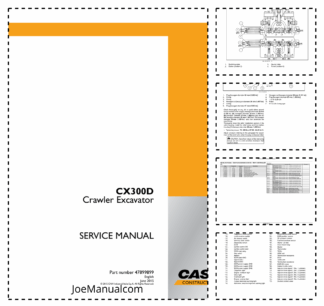 CASE CX300D Crawler Excavator Service Manual MEA Market