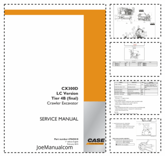 CASE CX300D LC Version Tier 4B Crawler Excavator Service Manual NA Market