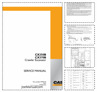 CASE CX350B CX370B Crawler Excavator Service Manual 47945155