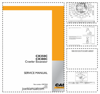 CASE CX350C CX380C Crawler Excavator Service Manual China Market