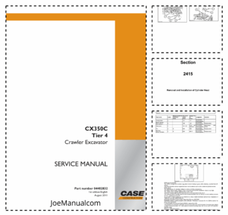 CASE CX350C Tier 4 Crawler Excavator Service Manual 84402832