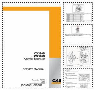 CASE CX350D CX370D Crawler Excavator Service Manual 47899900 MEA Market