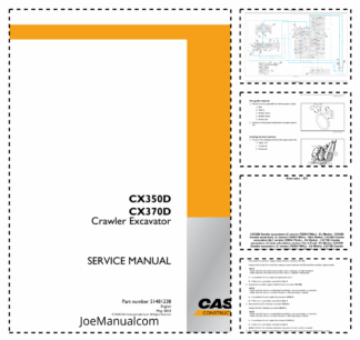 CASE CX350D CX370D Crawler Excavator Service Manual EU Market