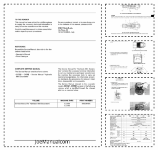 CASE CX35B CX39B Mini Excavator Service Manual 84553645A
