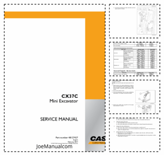 CASE CX37C Mini Excavator Service Manual 48127427