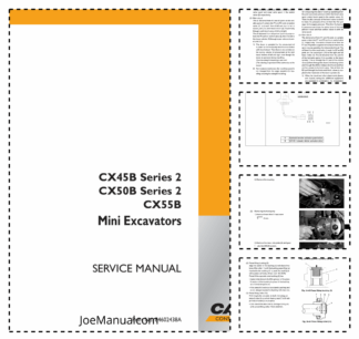 CASE CX45B CX50B Series 2 X55B Mini Excavators Service Manual 84602438A