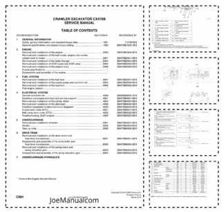 CASE CX470B Crawler Excavator Service Manual SM470BTOC-2EN
