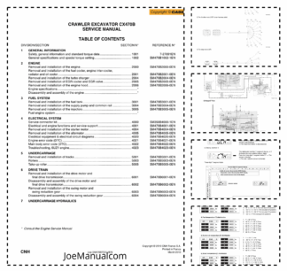 CASE CX470B Excavator Service Manual