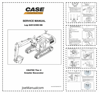 CASE CX470C Tier 4 Crawler Excavator Service Manual 84512399