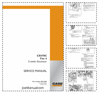 CASE CX470C Tier 4 Crawler Excavator Service Manual 84512404
