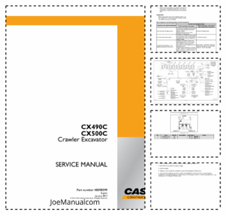 CASE CX490C CX500C Crawler Excavator Service Manual 58098399 Turkish market