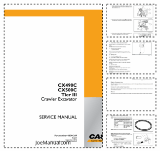 CASE CX490C CX500C Tier III Crawler Excavator Service Manual 48044249