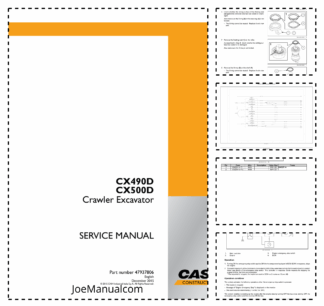 CASE CX490D CX500D Crawler Excavator Service Manual 47937806 MEA Market
