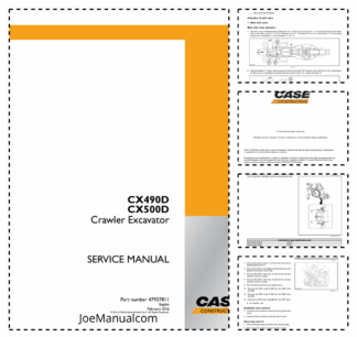CASE CX490D CX500D Crawler Excavator Service Manual 47937811 EU Market