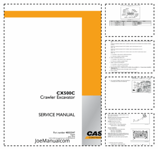 CASE CX500C Crawler Excavator Service Manual 48032547 CHINA Market