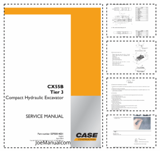 CASE CX55B Tier 3 Compact Hydraulic Excavator Service Manual S5PS0014E01