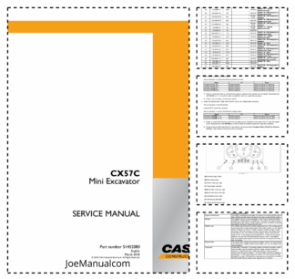 CASE CX57C Cab Tier IV Mini Excavator Service Manual 51452080