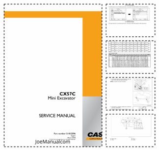 CASE CX57C Cab Tier IV Mini Excavator Service Manual 51452096