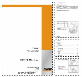 CASE CX60C Cab Tier IV Mini Excavator Service Manual 51452136