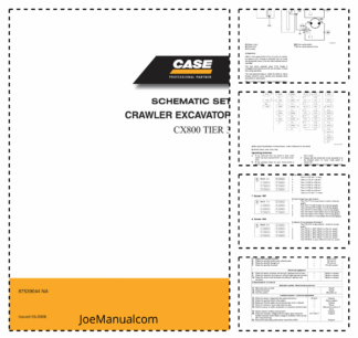CASE CX800 Tier 3 Crawler Excavator Schematic Set Service Manual
