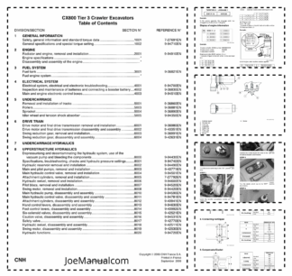 CASE CX800 Tier 3 Crawler Excavators Service Manual 9-42691EN