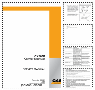 CASE CX800B Crawler Excavator Service Manual 48020092