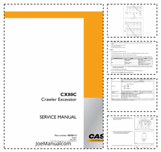 CASE CX80C Crawler Excavator Service Manual 48098410