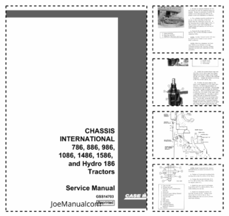 CASE Chassis 786 886 986 1086 1486 1586 Hydro 186 Tractor Service Manual GSS14703