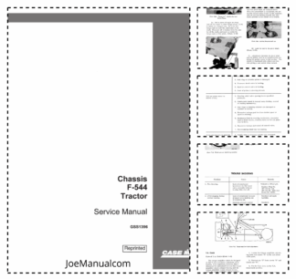 CASE Chassis F-544 Tractor Service Manual GSS1396
