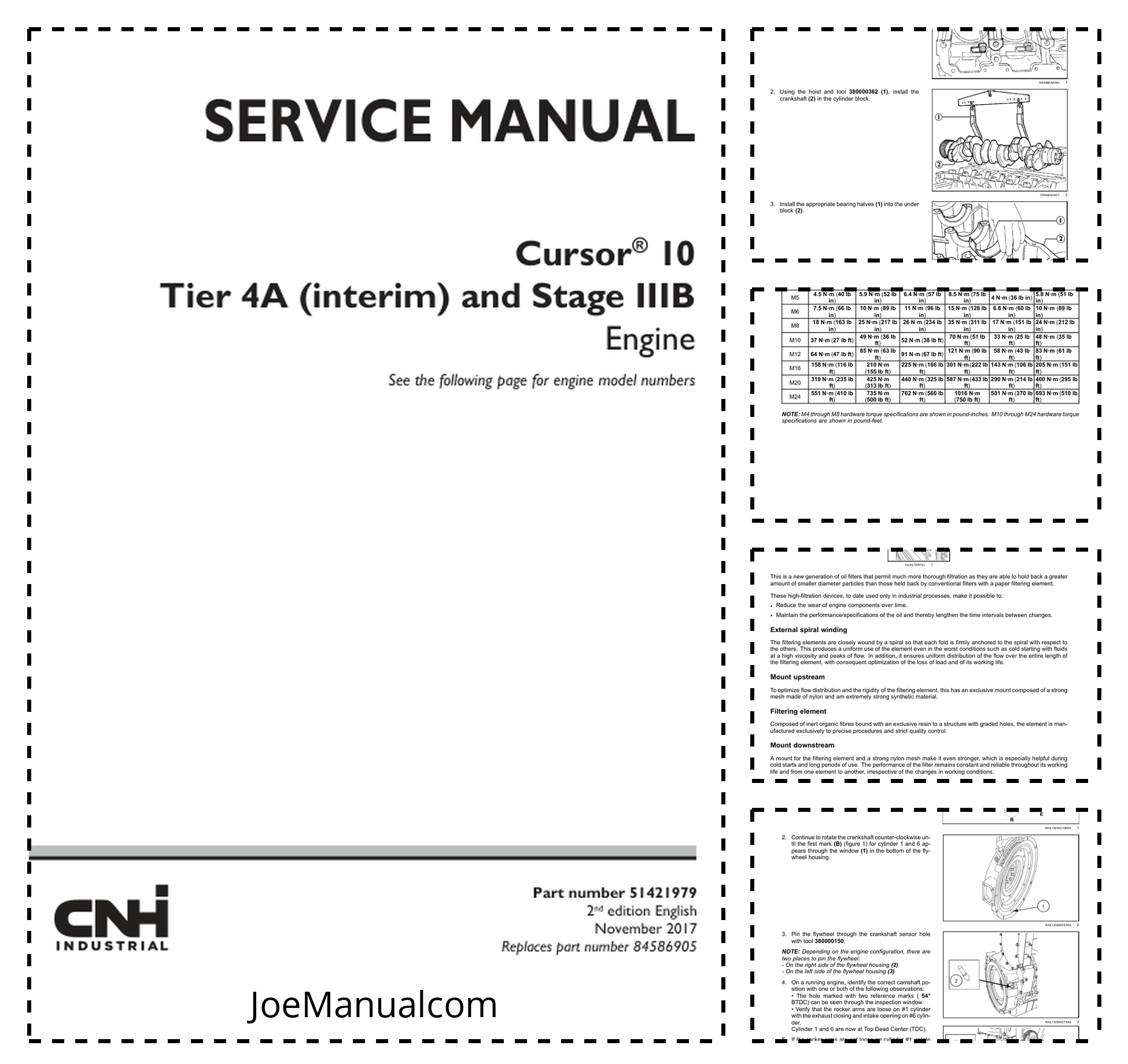 CASE Cursor 10 Tier 4A Stage IIIB Engine Service Manual 51421979